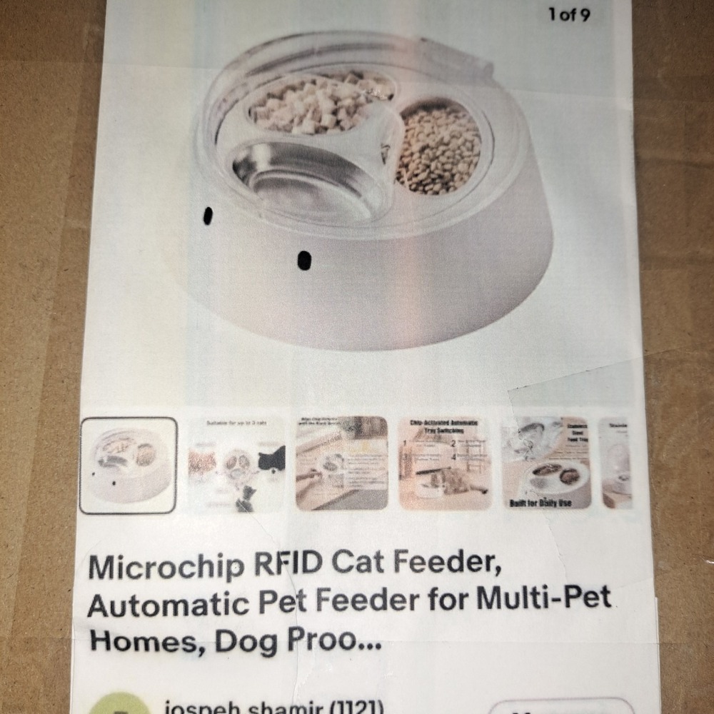 RFID Automatic Cat Feeder for Multi-Pet Households, Selective Microchip